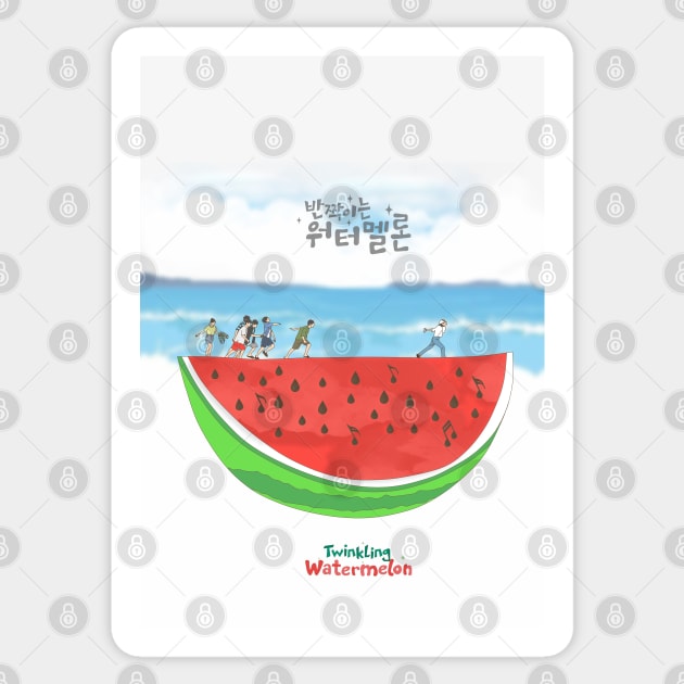 Twinkling Watermelon Kdrama Art Sticker by ArtByAzizah